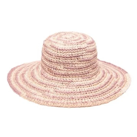 NWT Anthropologie Pink Space Dye Straw Bucket Hat - Picture 4 of 6